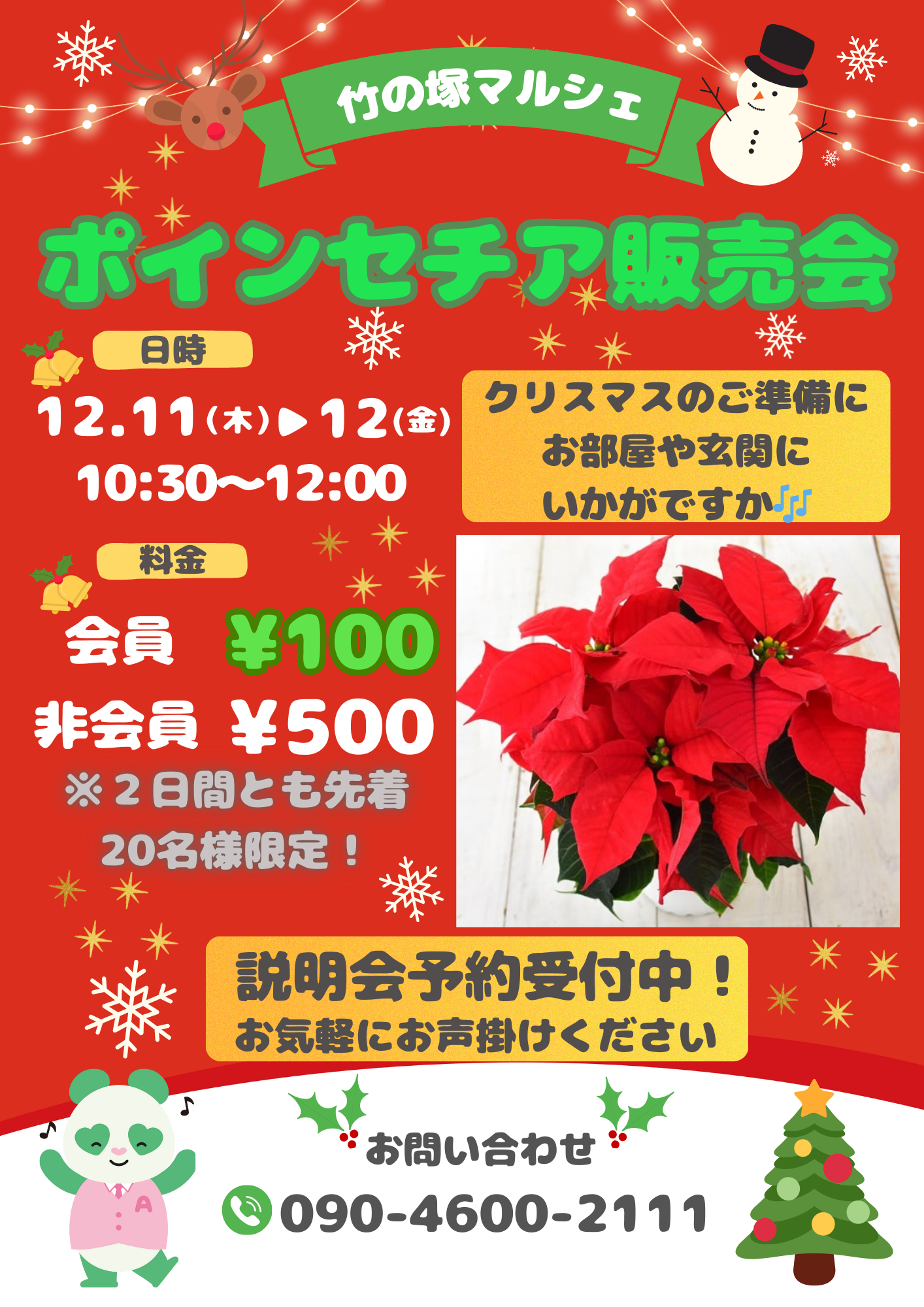 ポインセチア販売会