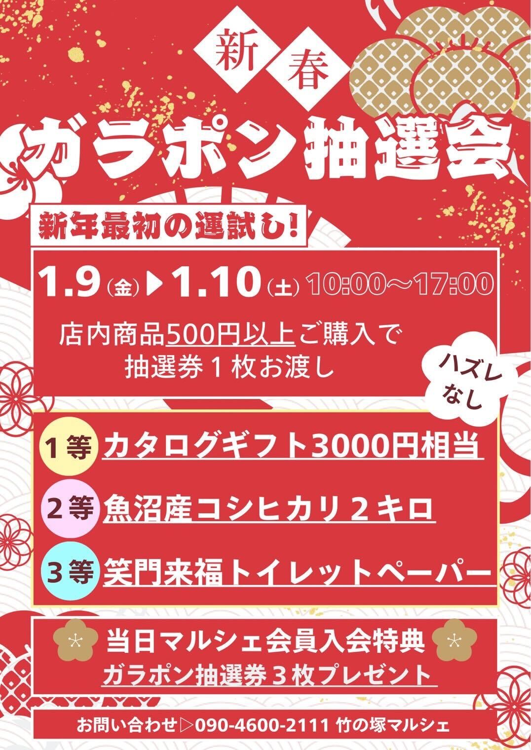 新春ガラポン抽選会